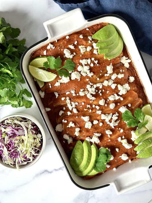 Red Chicken Enchiladas Easy Healthy Recipe