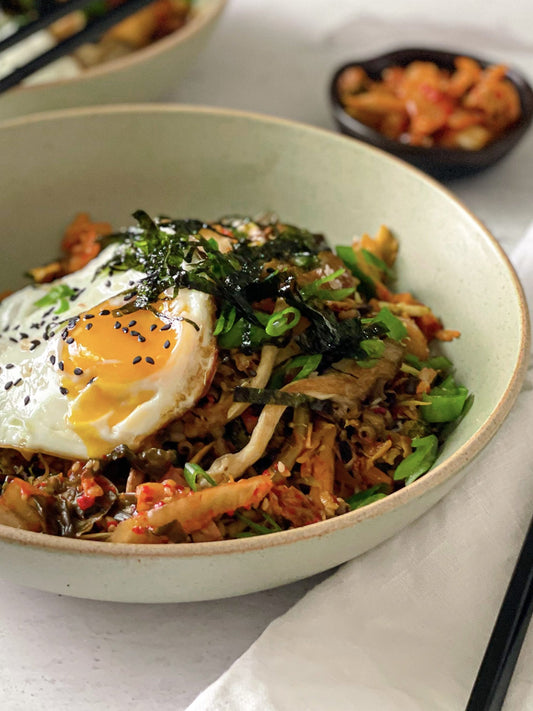 Kimchi Wild Rice Breakfast Bowl Easy Healthy Recipe