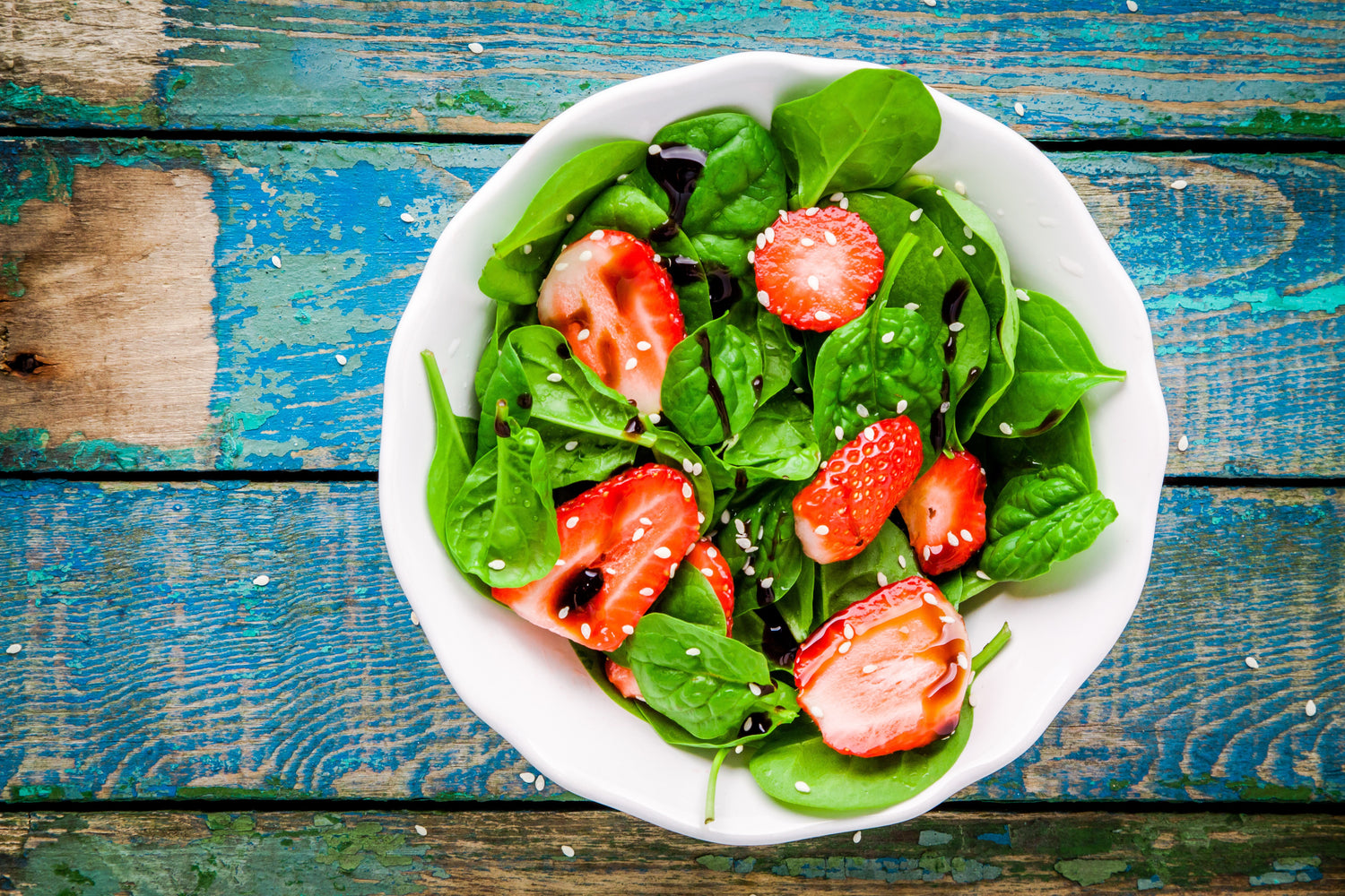 Spinach & Strawberry Salad Easy Healthy Recipe