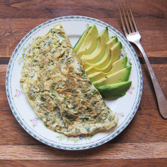 Avocado and Herb Omelet Easy Healthy Recipe