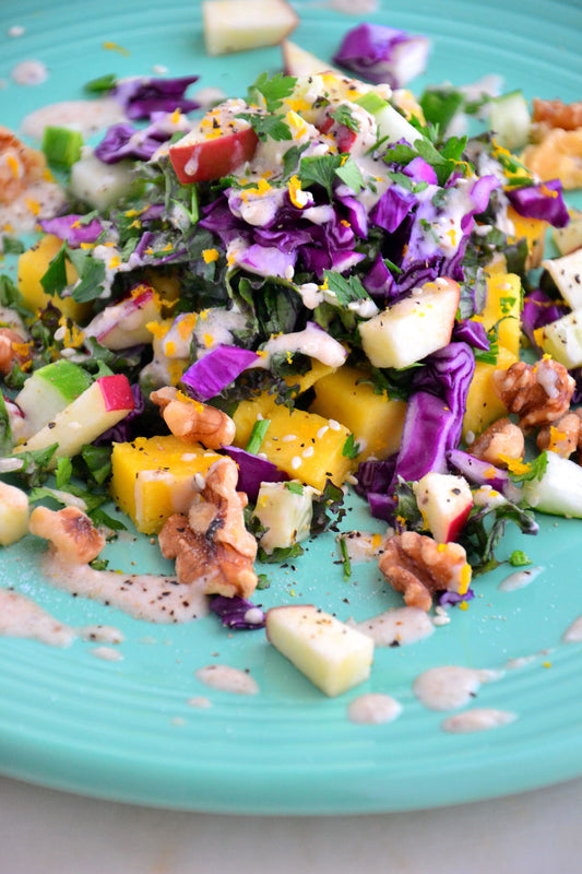 Butternut Squash & Apple Salad with Tahini Dressing Easy Healthy Recipe