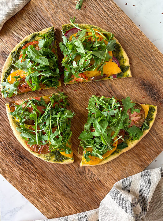 Arugula Pesto Pizza Easy Healthy Recipe