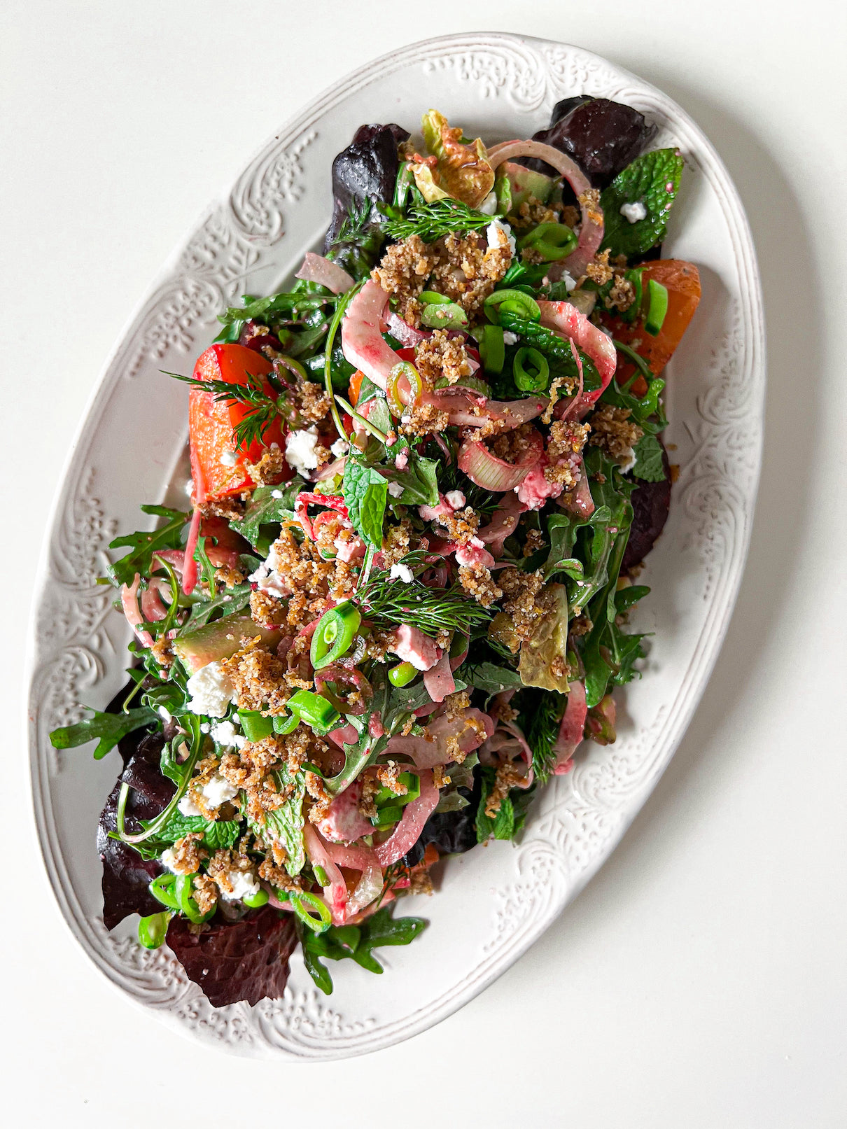 Fattoush Spring Salad Easy Healthy Recipe