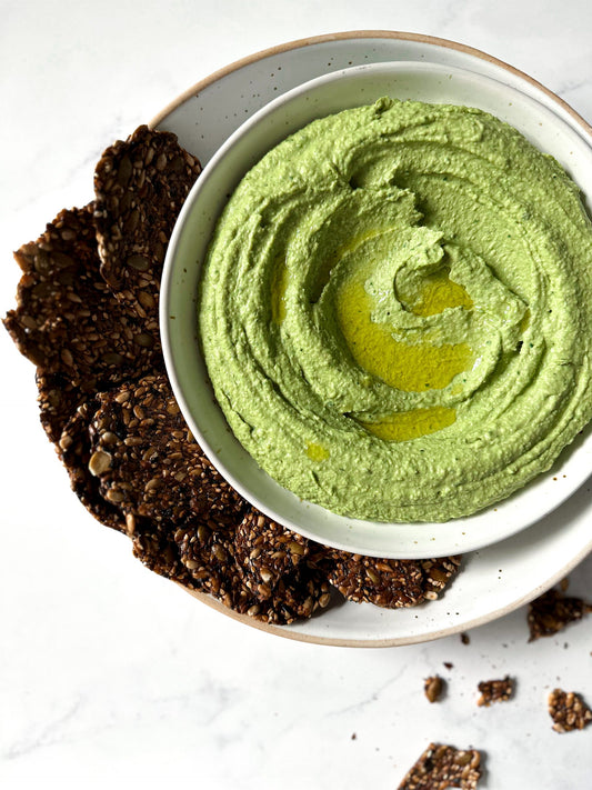 Super Greens Hummus Easy Healthy Recipe