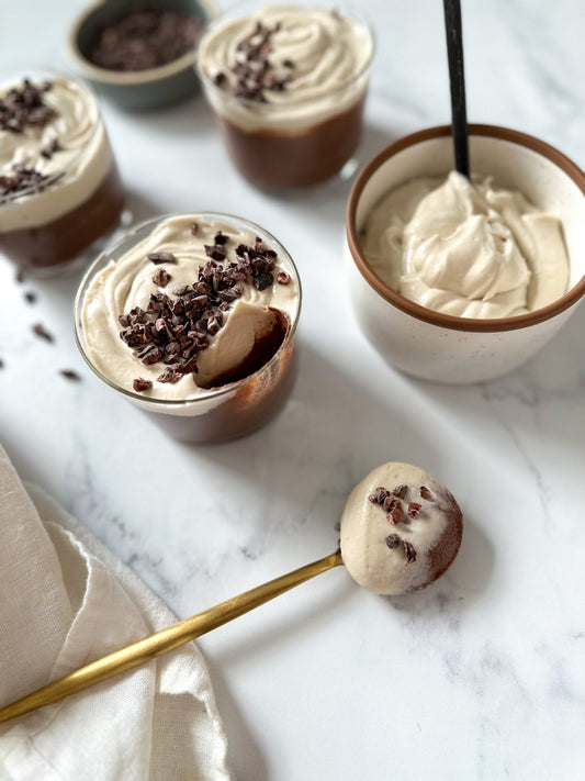 Chocolate Mousse with Peppermint Halva Whip Easy Healthy Recipe