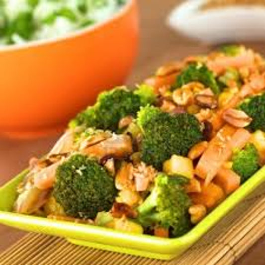 Gingered Carrots and Red Onions with Broccoli Easy Healthy Recipe
