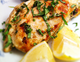 Lemon Garlic Basil Chicken Easy Healthy Recipe