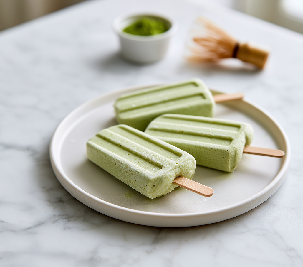 Matcha Coconut Popsicles