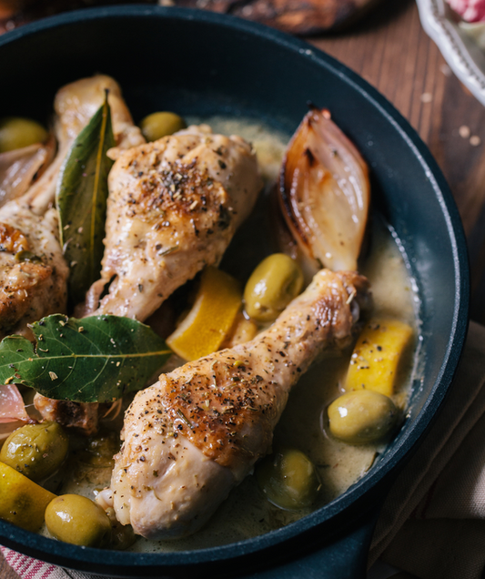 Greek Chicken Thighs with Artichokes and Olives Easy Healthy Recipe