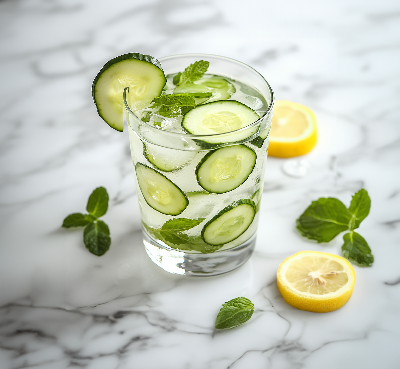 Cucumber-Mint Electrolyte Water