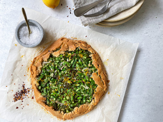 Asparagus Galette With Tarragon “Ricotta”