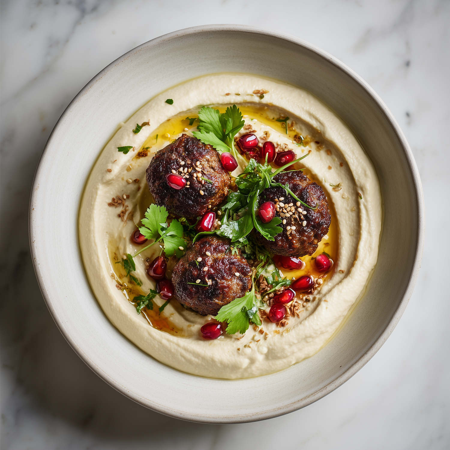 Beef Kofte with Hummus