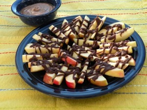 Chocolate Drizzled Winter Fruit Easy Healthy Recipe