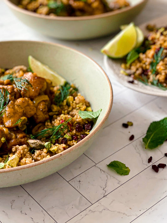 Turmeric Lime Chicken with Jeweled Millet