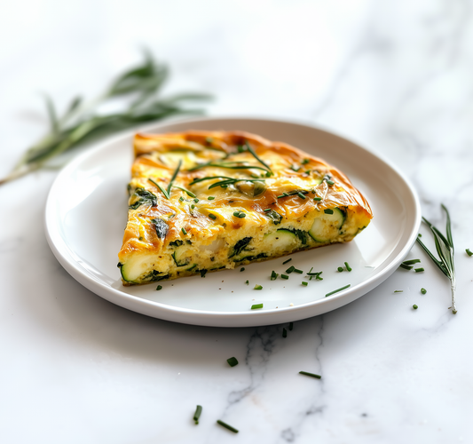 Frittata with Spinach, Zucchini, Onion and Fresh Herbs