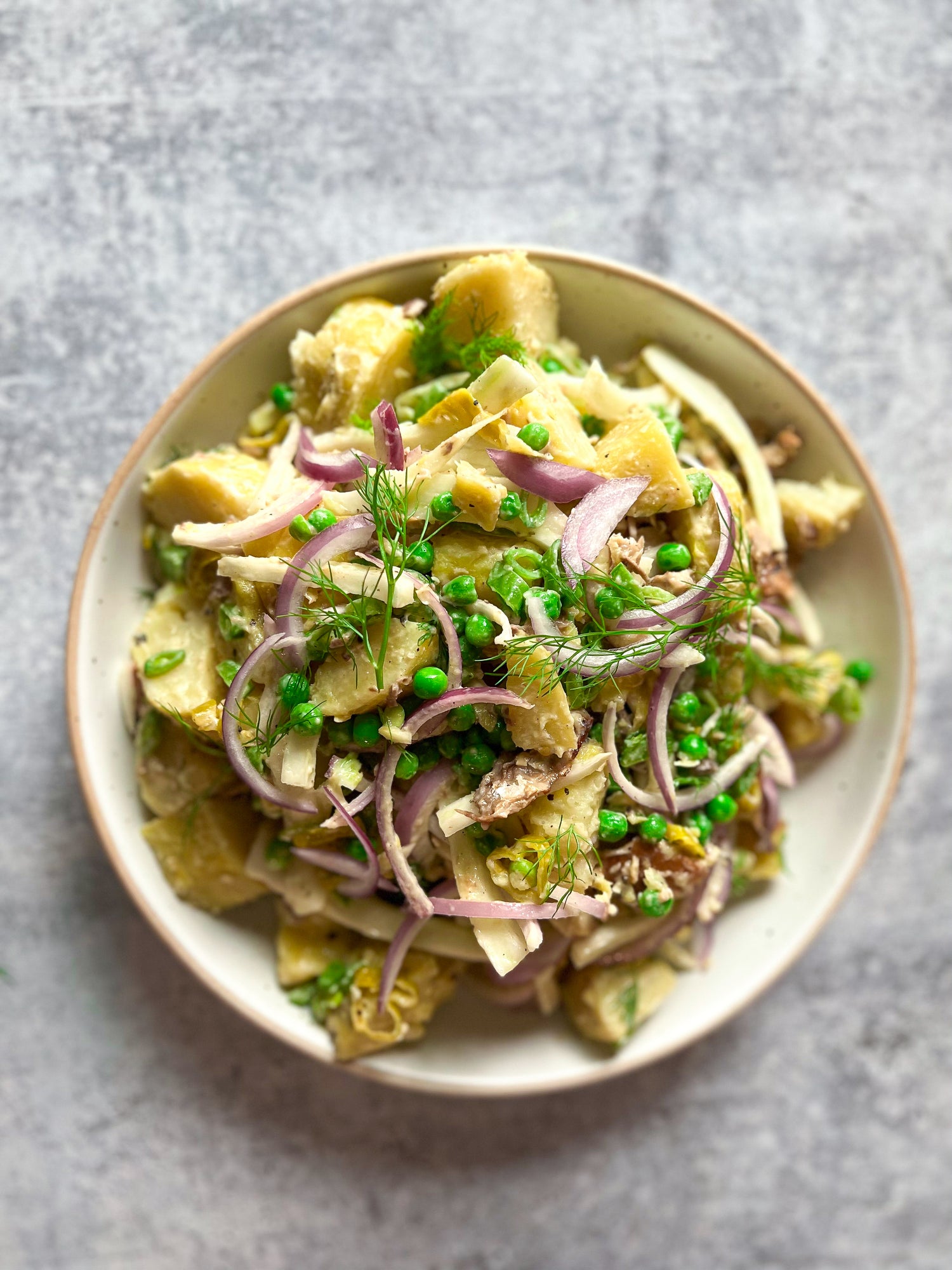 Warm Japanese Sweet Potato and Herring Salad