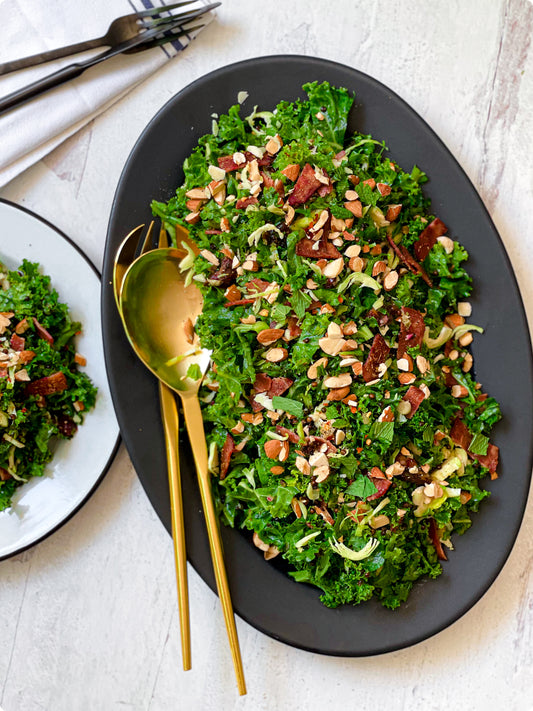 Fennel Bacon and Lentil Kale Salad