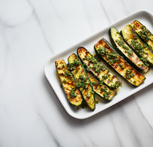 Pan-Roasted Zucchini with Pesto