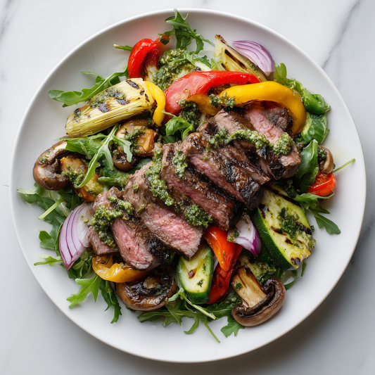 Feel-Good Pesto Steak Salad