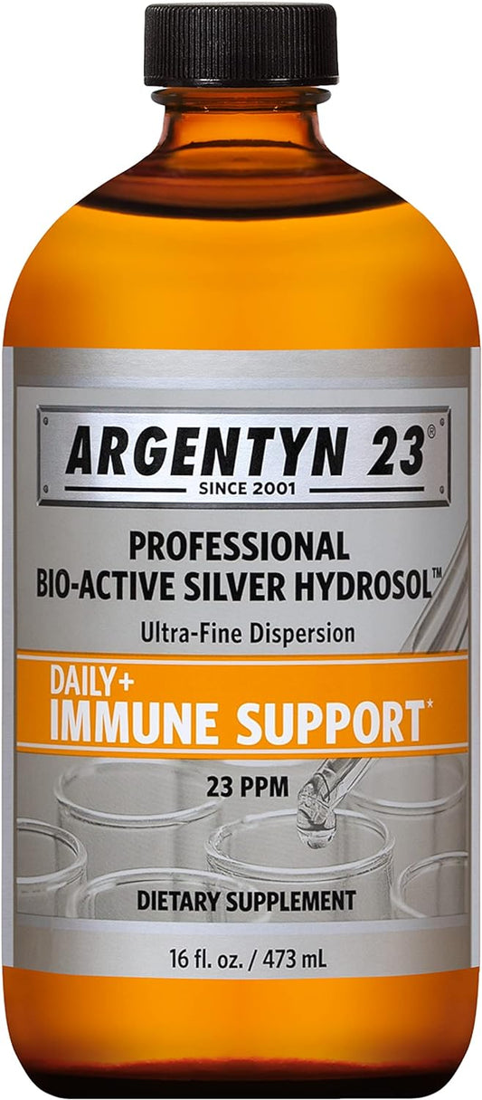 Bottle of Argentyn 23 Bio-Active Silver Hydrosol Liquid 16 oz.