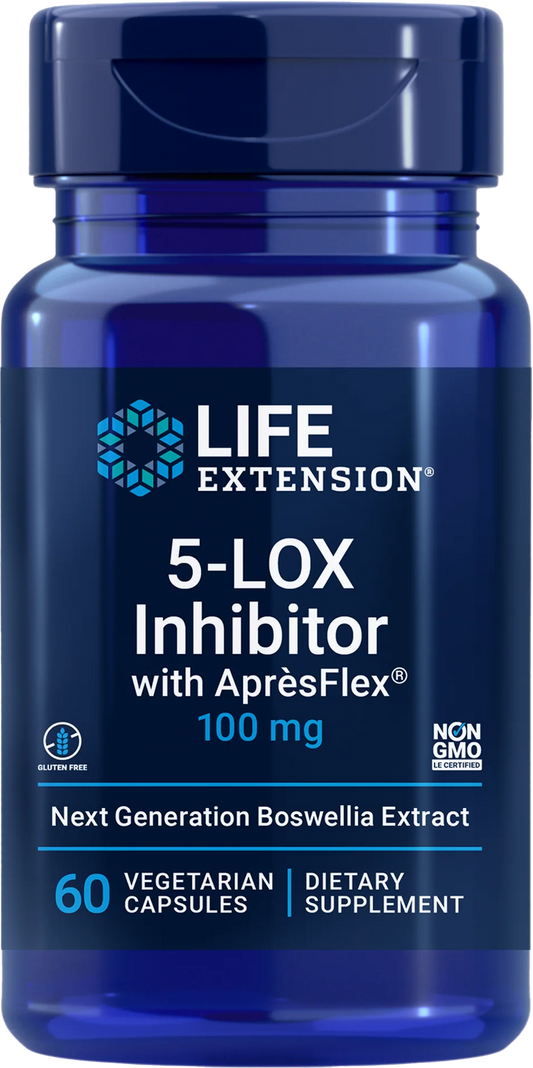 Bottle of 5-LOX Inhibitor with ApresFlex 100mg