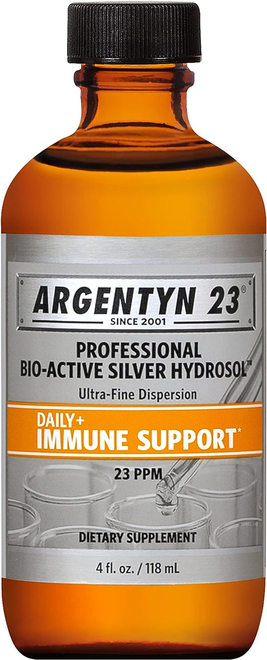 Bottle of Argentyn 23 Bio-Active Silver Hydrosol Liquid 4 oz.