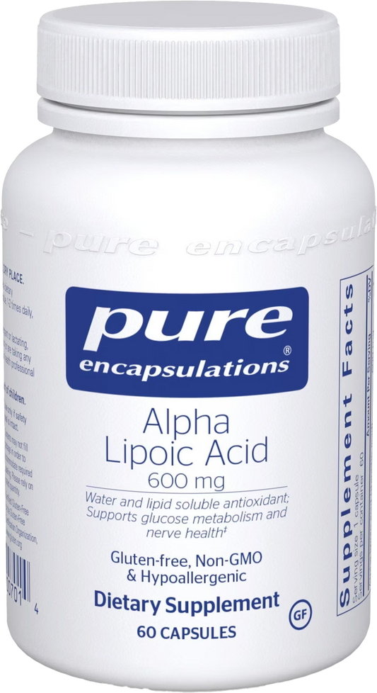 Bottle of Alpha Lipoic Acid 600 mg
