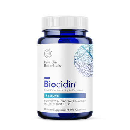 Bottle of Biocidin Liquid Capsules