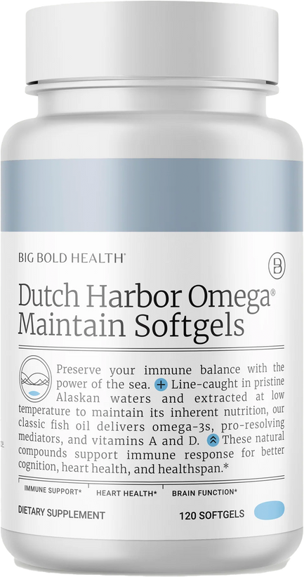 Bottle of Dutch Harbor Omega Capsules