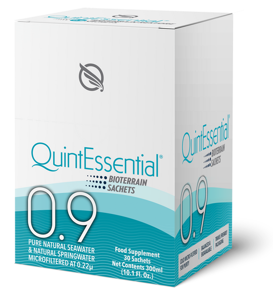 Bottle of Quintessential 0.9 Isotonic Sachets