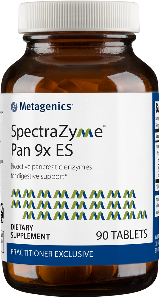 Bottle of SpectraZyme Pan 9x ES (Formerly Azeo-Pangen Extra Strength)