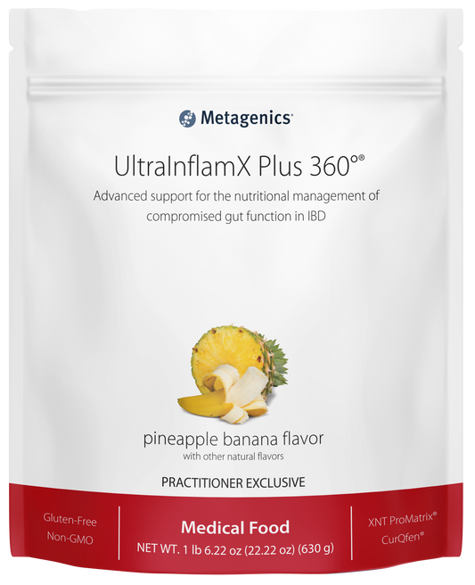 Bottle of UltraInflamX PLUS 360 (Pineapple-Banana)