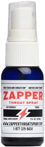 Bottle of Zapper (Everyday Throat Spray) 1 oz.
