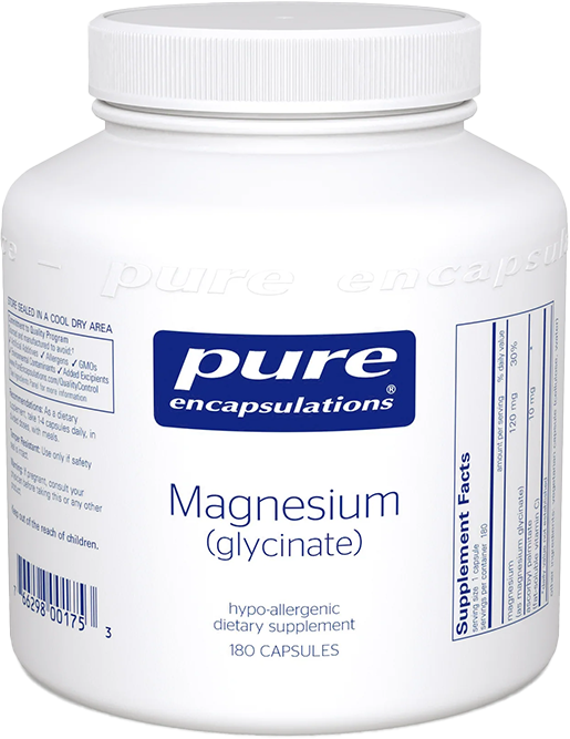 Bottle of Magnesium Glycinate 120mg - 180ct