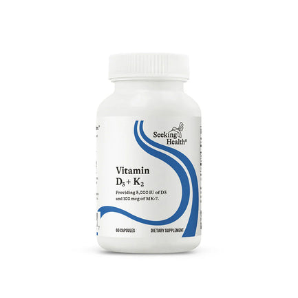 Bottle of Vitamin D3 + K2