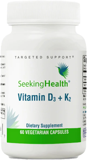 Bottle of Vitamin D3 + K2