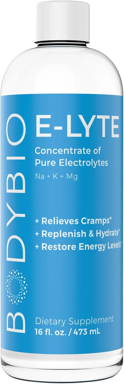 Bottle of E-lyte Balanced Electrolyte Concentrate 16 oz.