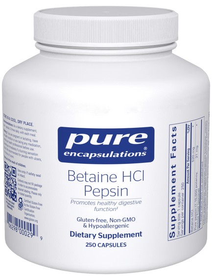 Bottle of Betaine HCL Pepsin