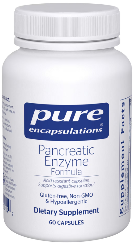 Bottle of Pancreatic Enzyme Formula 60 ct