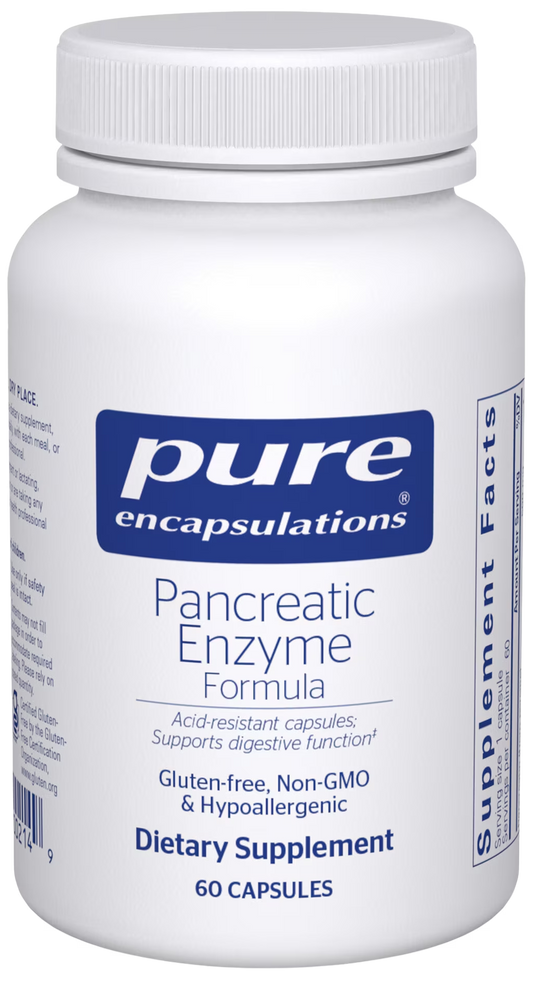 Bottle of Pancreatic Enzyme Formula 60 ct