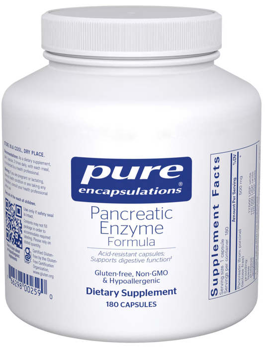 Bottle of Pancreatic Enzyme Formula 180ct