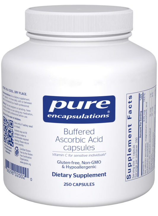 Bottle of Buffered Ascorbic Acid Capsules - 250 count