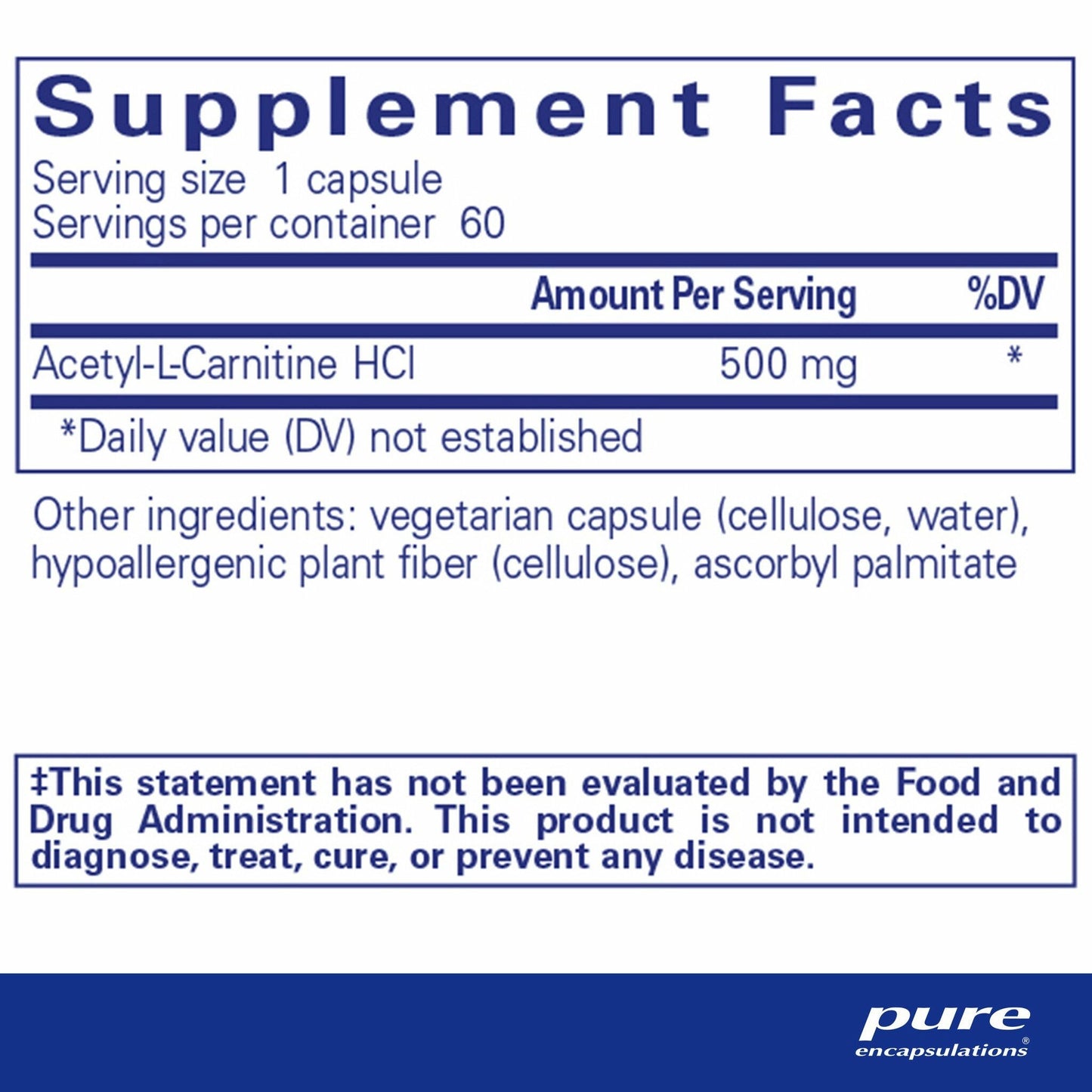 Acetyl-L-Carnitine 500mg
