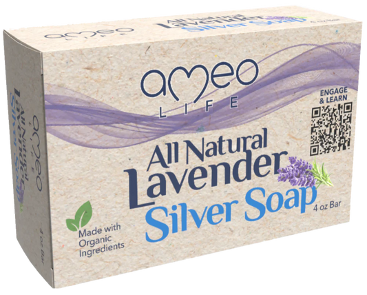 Bottle of Organic Lavender Silver Soap