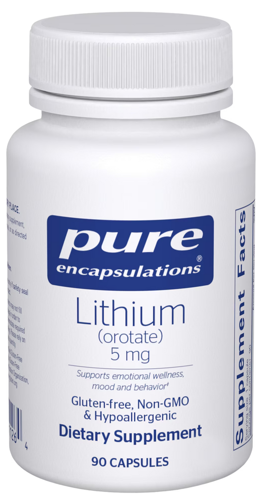Bottle of Lithium (orotate), 5mg 90ct