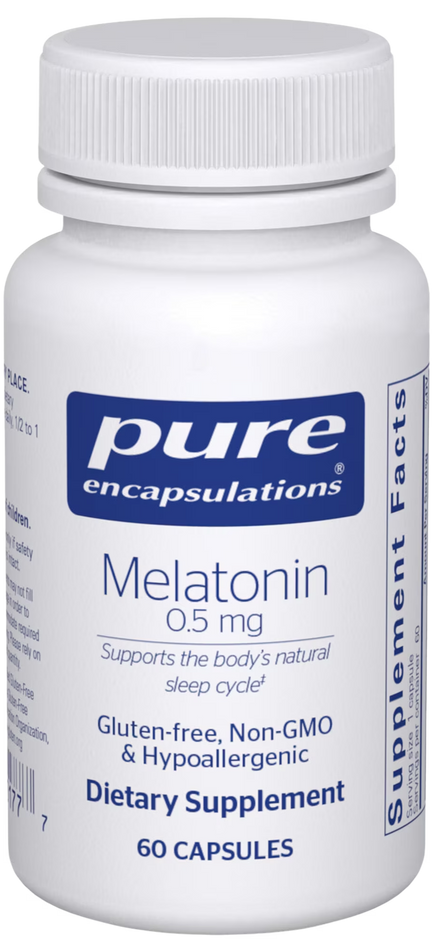 Bottle of Melatonin .5 Mg
