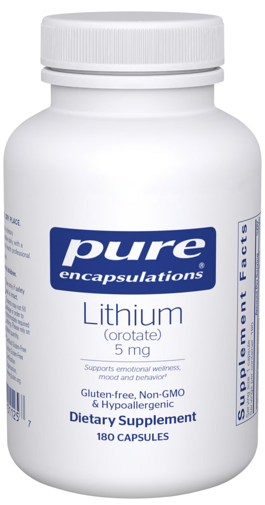 Bottle of Lithium (orotate), 5mg 180ct
