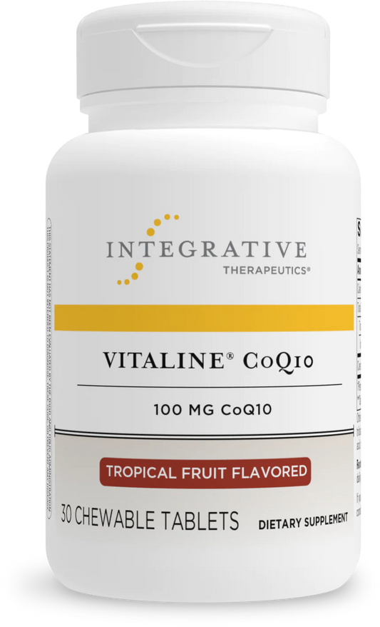 Bottle of CoQ10 (Vitaline) 100mg,Tropical Fruit