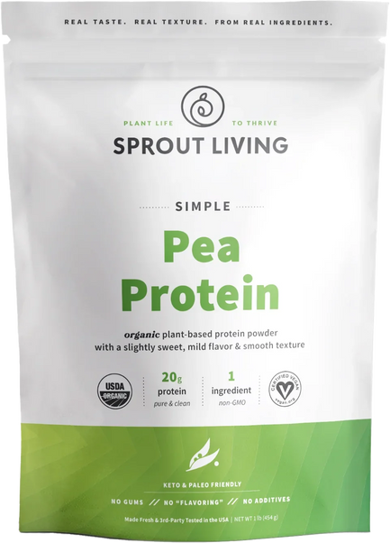 Bottle of Organic Pea Protein