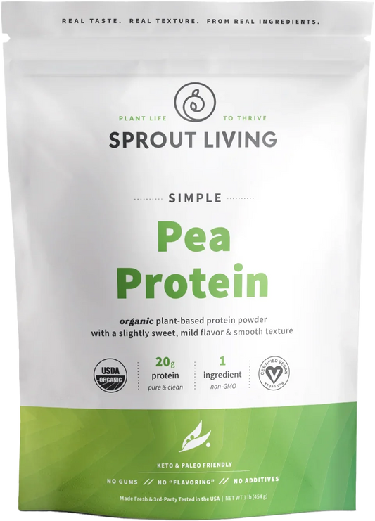 Bottle of Organic Pea Protein